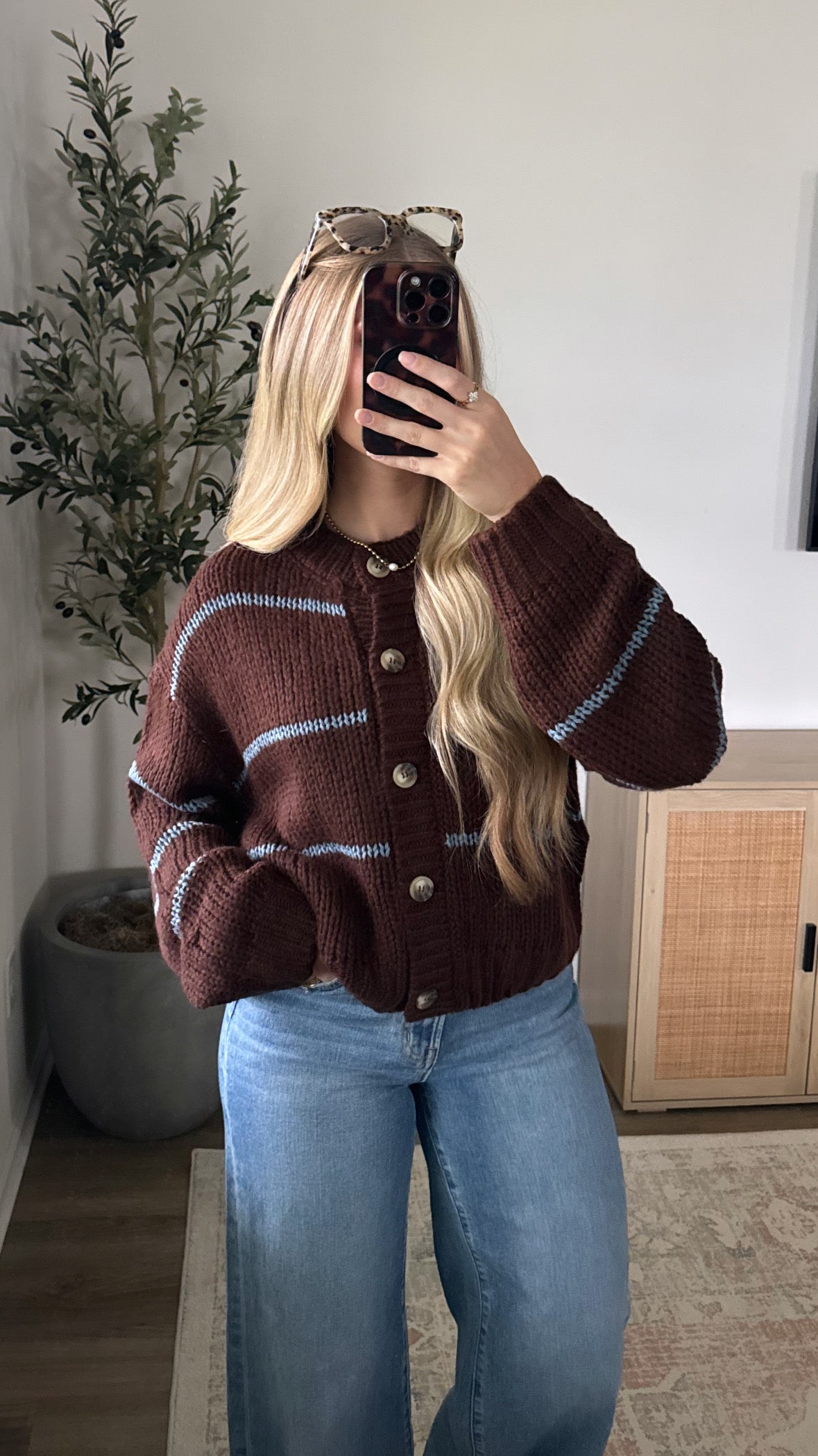 Maya Knit Cardigan / Dark Brown