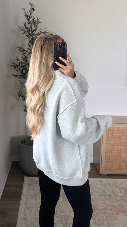 Faith Mock Neck Sweatshirt / Polka Dot