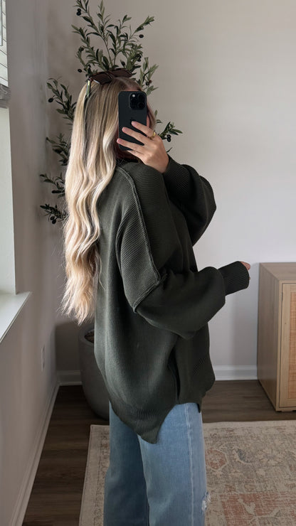 Oversized Essential Knit / Olive