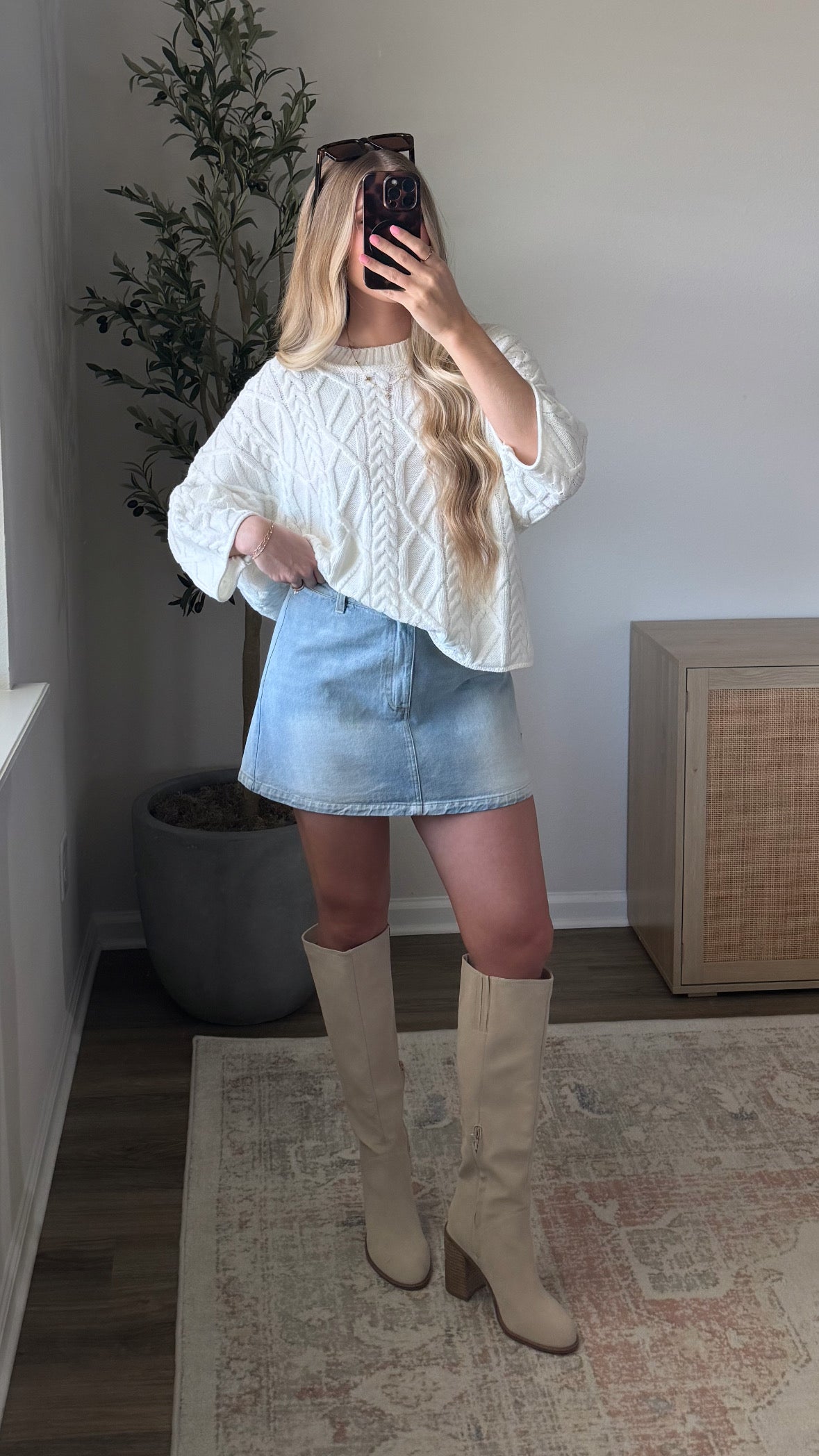 Denim Mini Skort / Lightwash