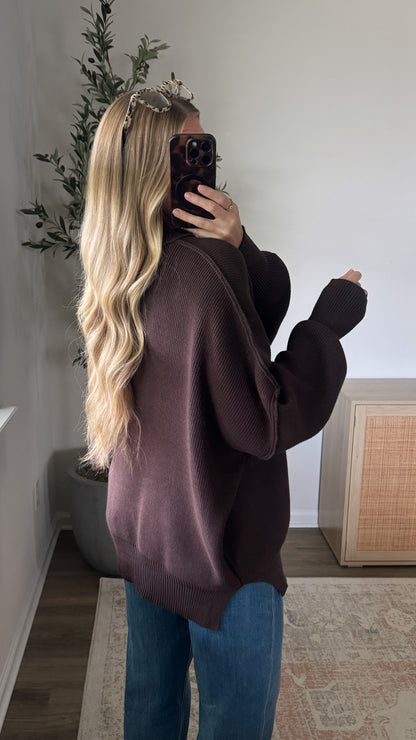 PREORDER (estimated to ship 9/2) - Oversized Essential Knit / Brown