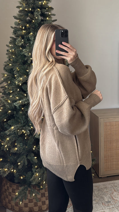 Not So Basic Knit Sweater / Cafe