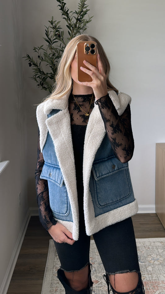 Sherpa Vest / Denim