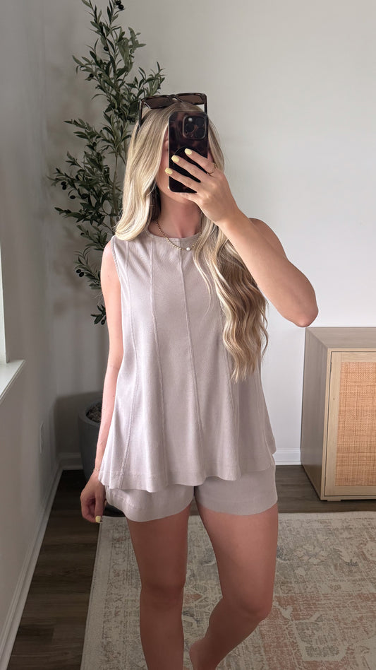Dreamer Shorts Set / Taupe