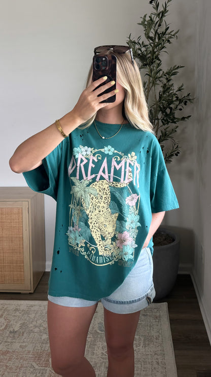 Dreamer Graphic Tee / Teal