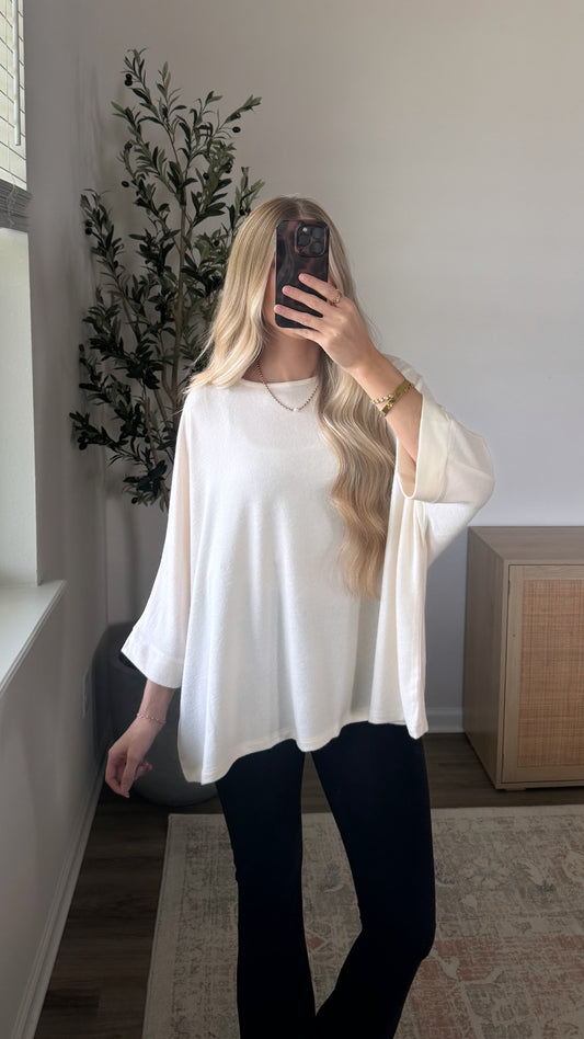 Oversized Butter Tee / Cream