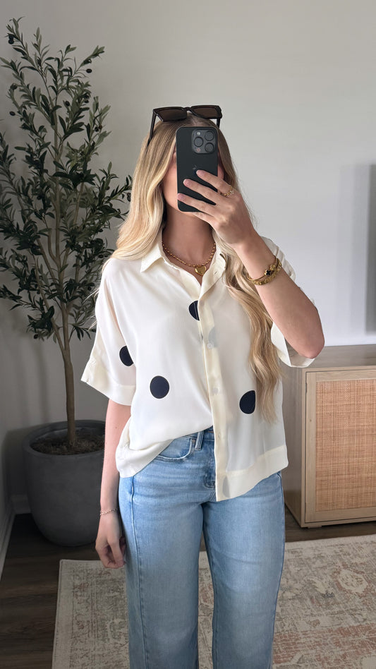 Polka Dot Blouse / Off White
