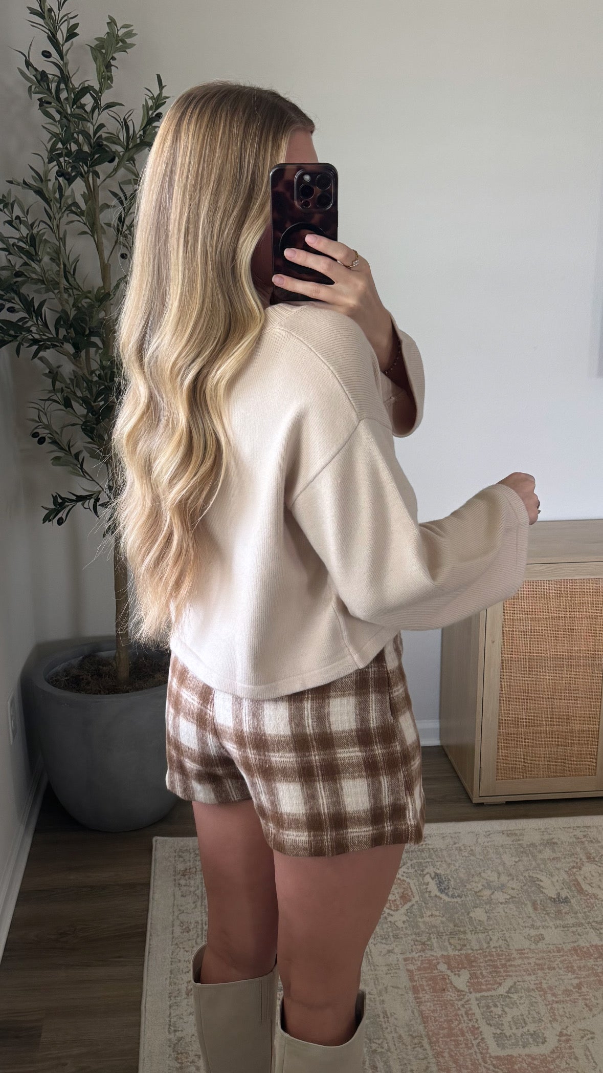 Sadie Cropped Cardigan / Natural