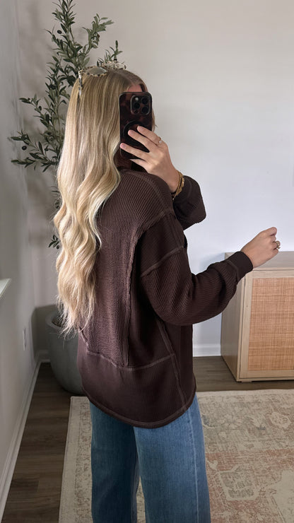 PREORDER (Estimated to ship 8/3) - Espresso Lightweight Long Sleeve