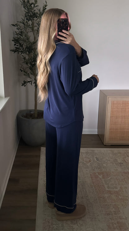 Butter Pajama Set / Navy Blue