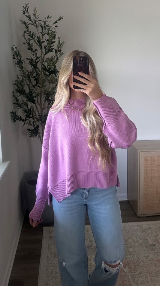 Cropped Essential Knit / Mauve