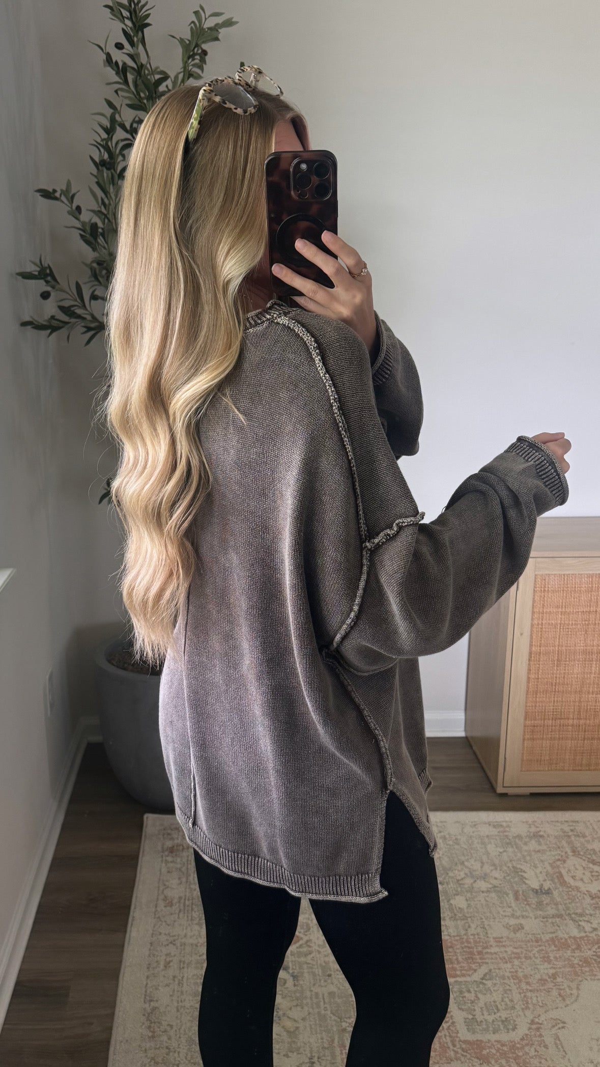 Ember Oversized Sweater / Washed Brown