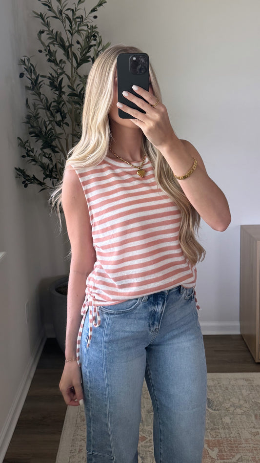 Ariel Striped Top / Mauve