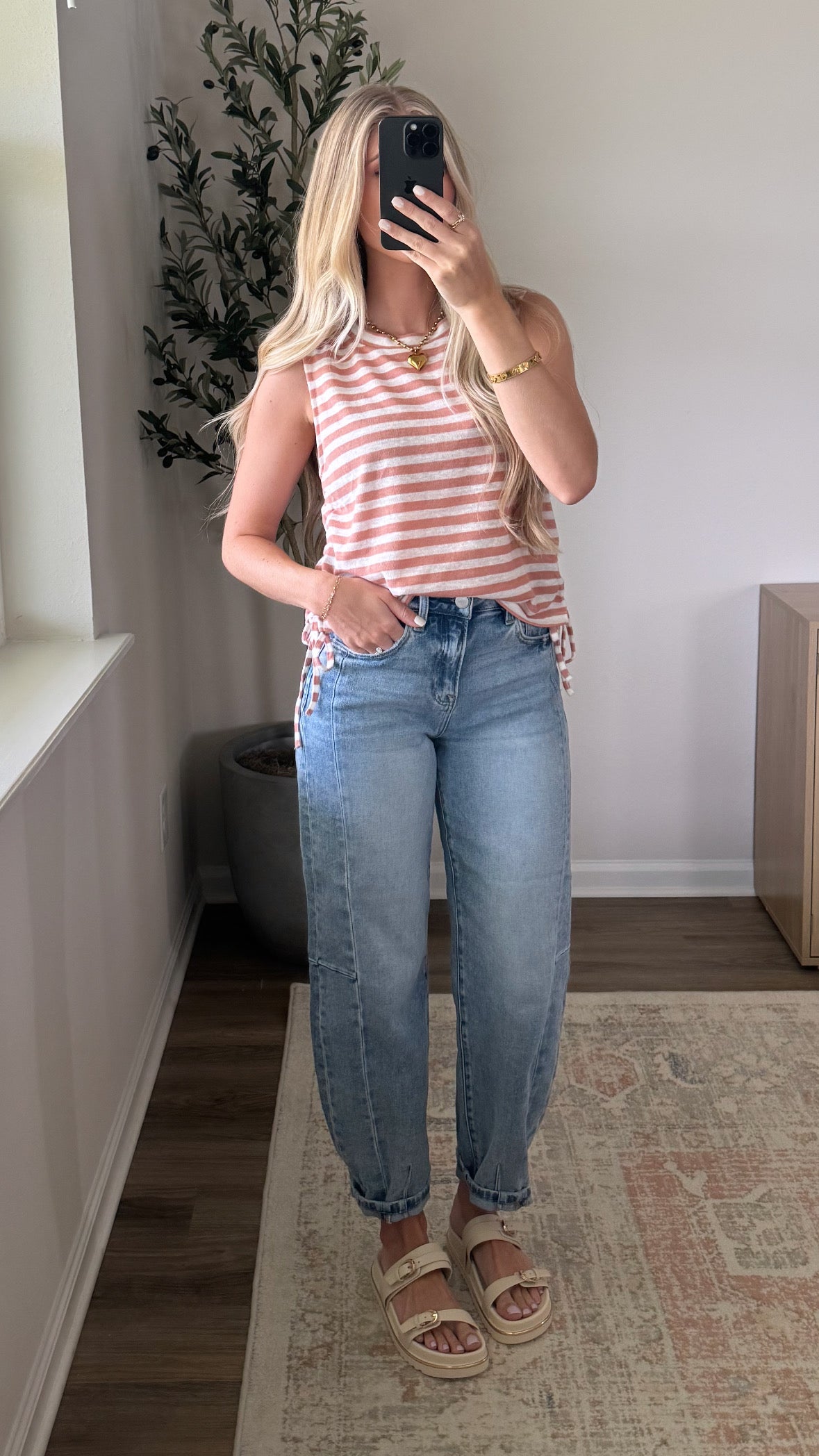 Ariel Striped Top / Mauve