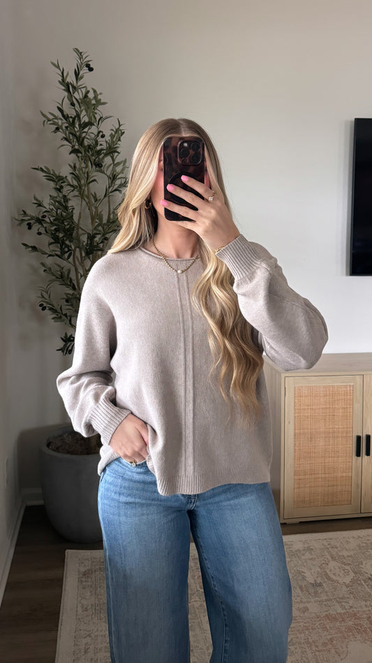 Barely There Lightweight Sweater / Heather Mocha