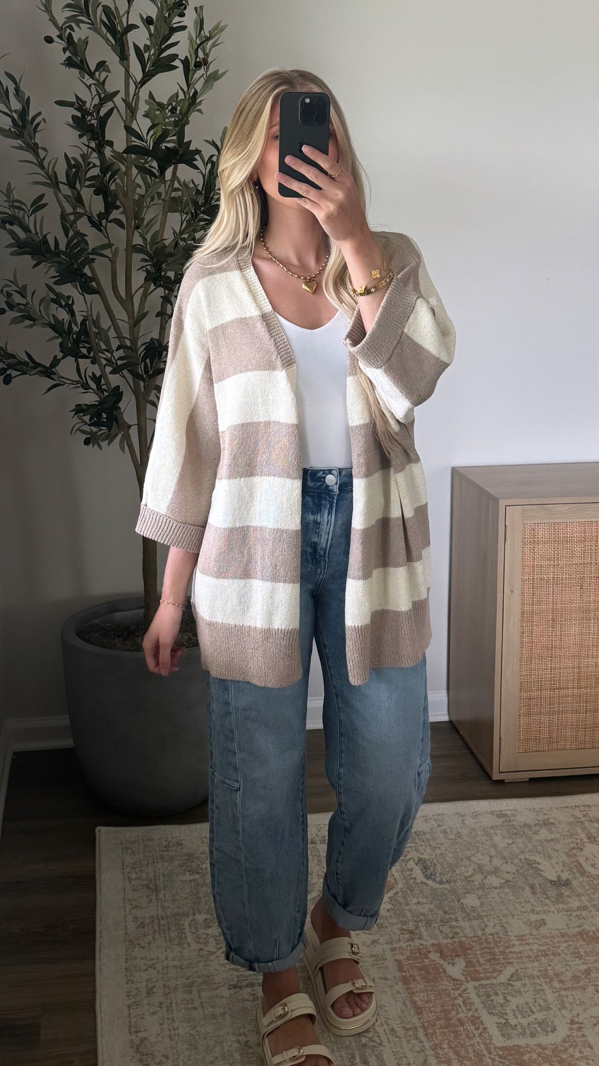 Lightweight Striped Cardigan