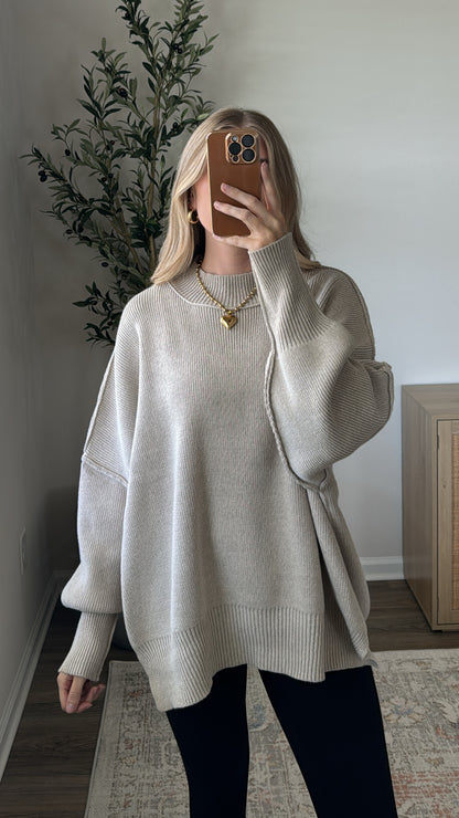 Oversized Essential Knit / Tan