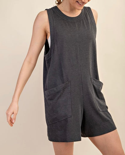 Weekend Romper / Washed Black