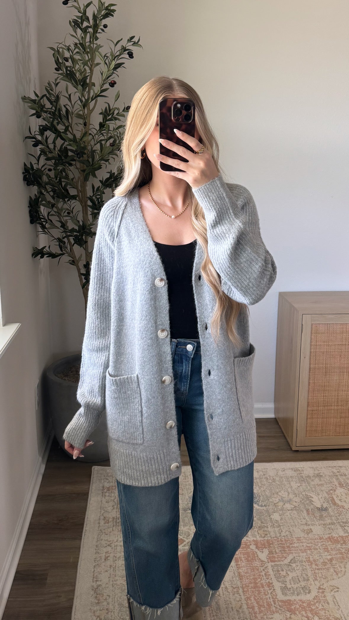 Palmer Knit Cardigan / Grey