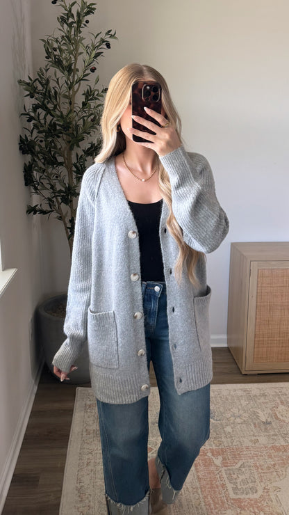 Palmer Knit Cardigan / Grey