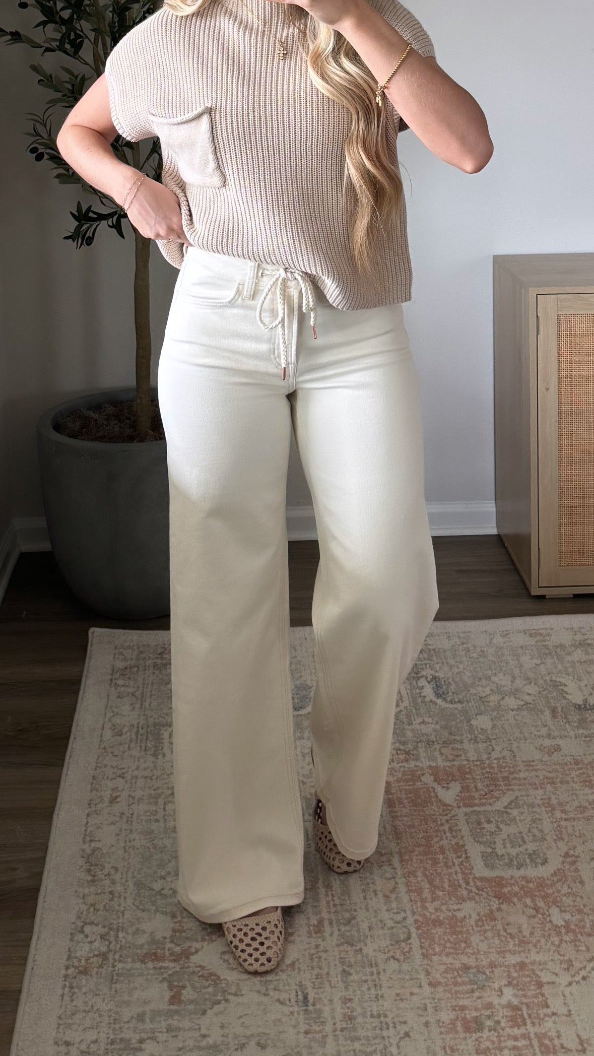 Sunday Wide Leg Denim / Cream
