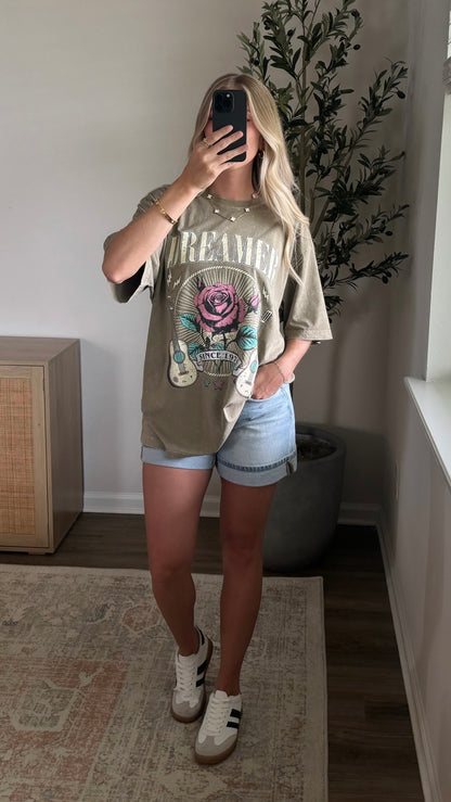 Rose Graphic Tee / Mocha