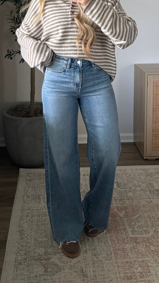Vanessa Wide Leg Denim / Med Wash