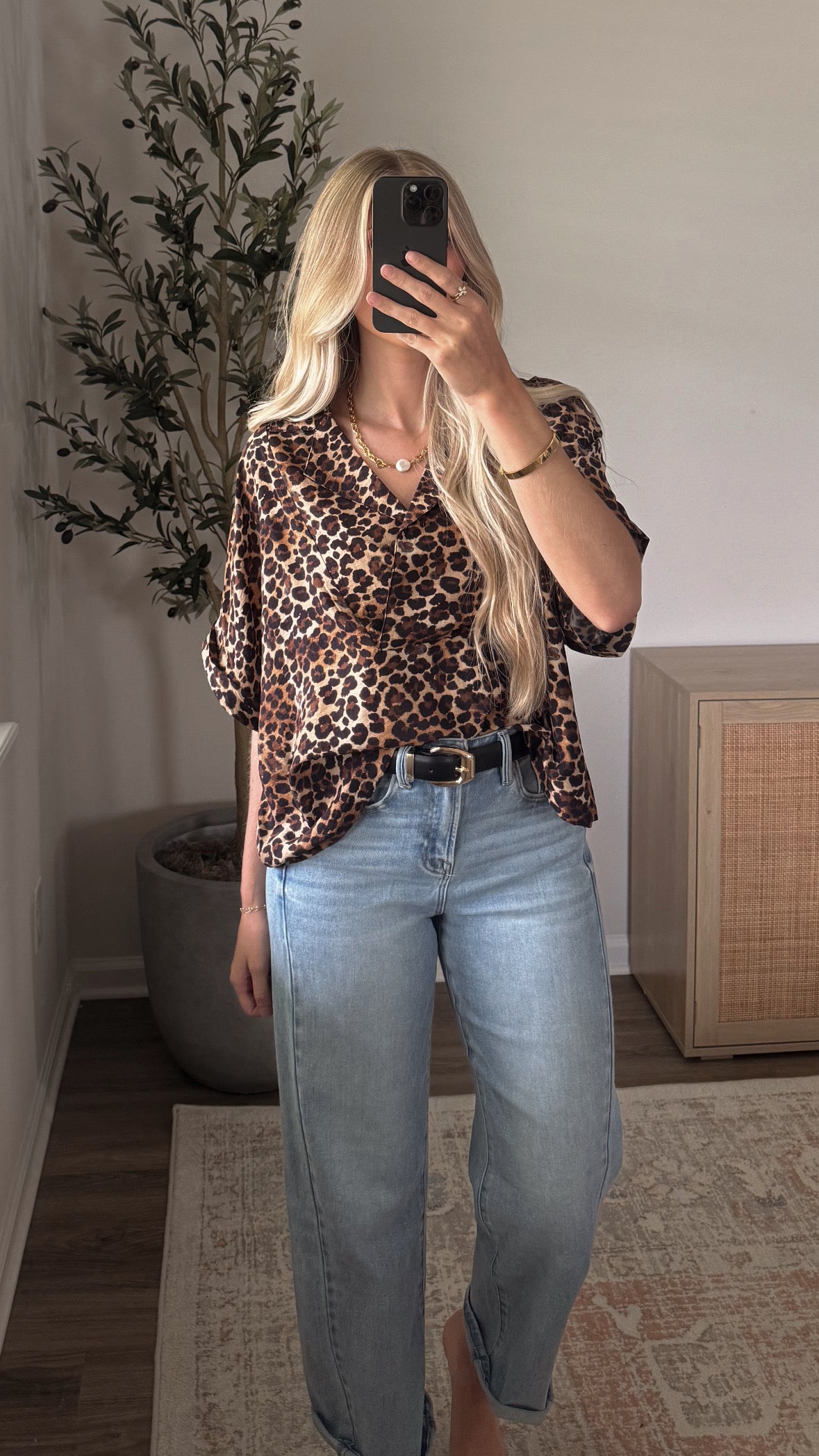 Lightweight Leopard Blouse