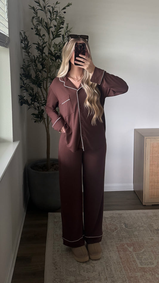 Butter Pajama Set / Dark Brown