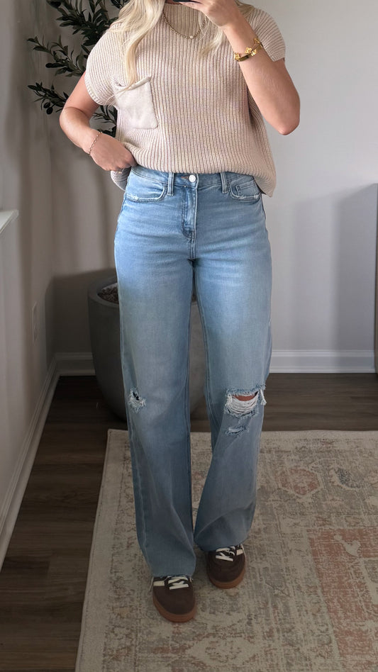 Marley Wide Leg Denim / Light Wash