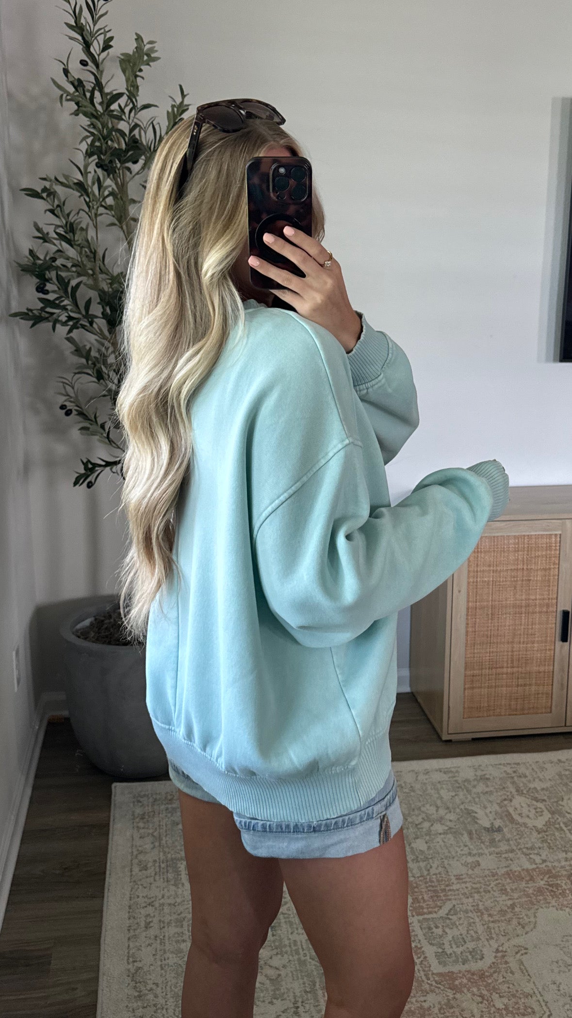 Cozy Fleece Pullover / Ice Blue