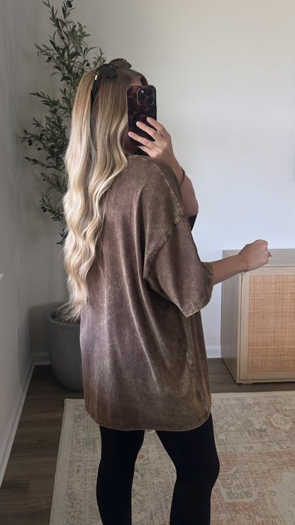 Girlfriend Tee / Washed Brown