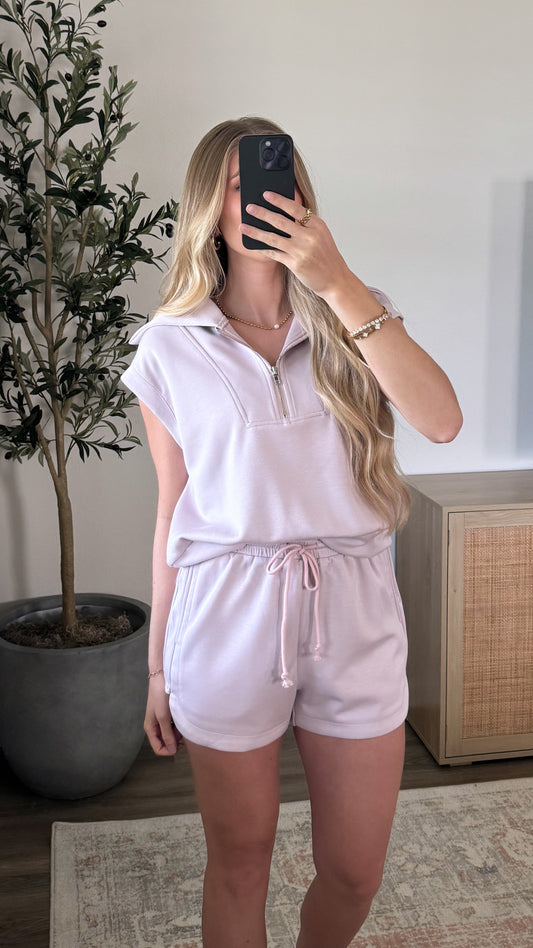 Blake Scuba Shorts Set / Lilac
