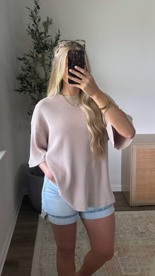 Lived In Waffle Tee / Natural