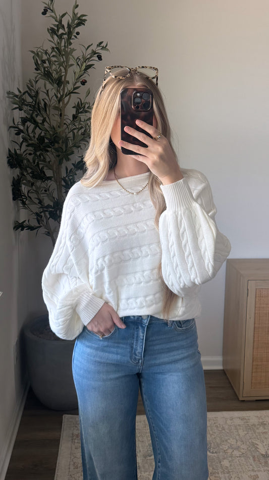 Mistletoe Cable Knit / Off-White