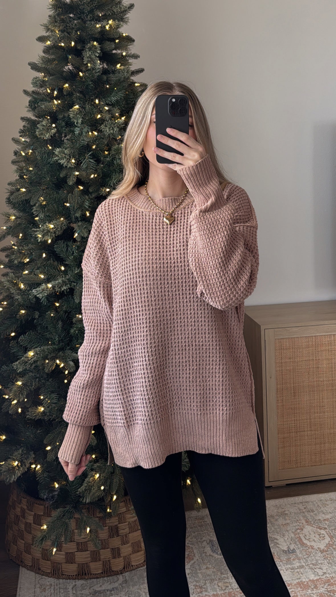 Carmen Waffle Sweater / Mocha