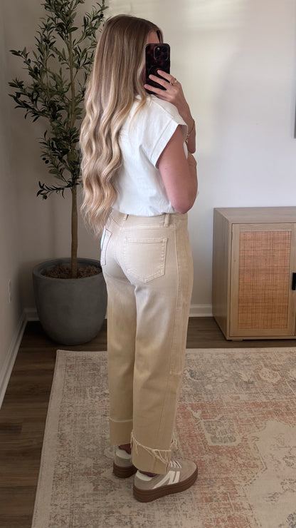 Clara Barrel Denim / Vanilla