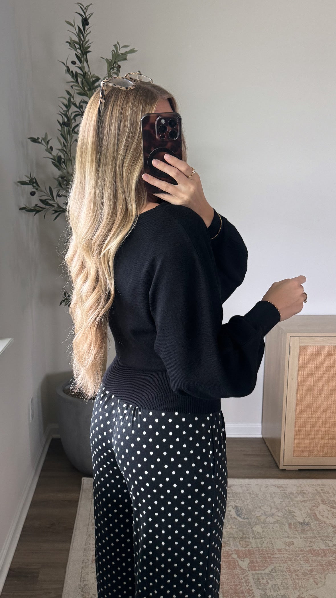 Gianna Boatneck Sweater / Black