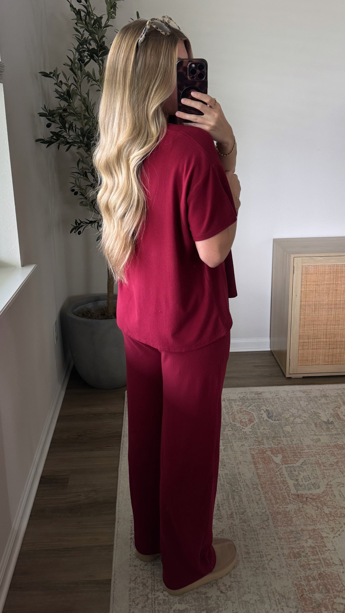 Lux Lounge Pants Set / Cabernet