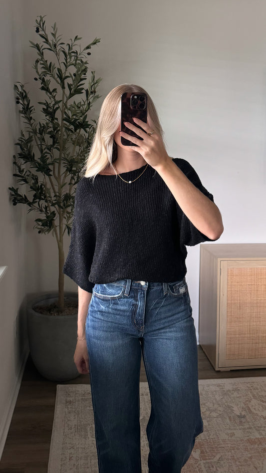 Paris Knit Top / Black