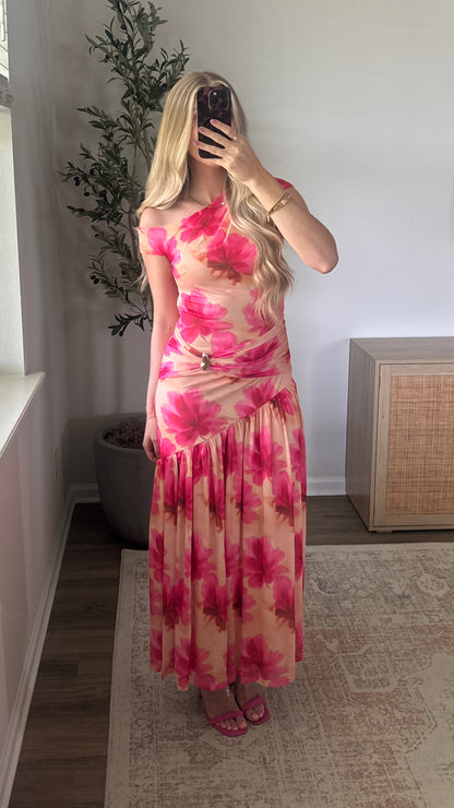 Sunburst Floral Maxi / Pink