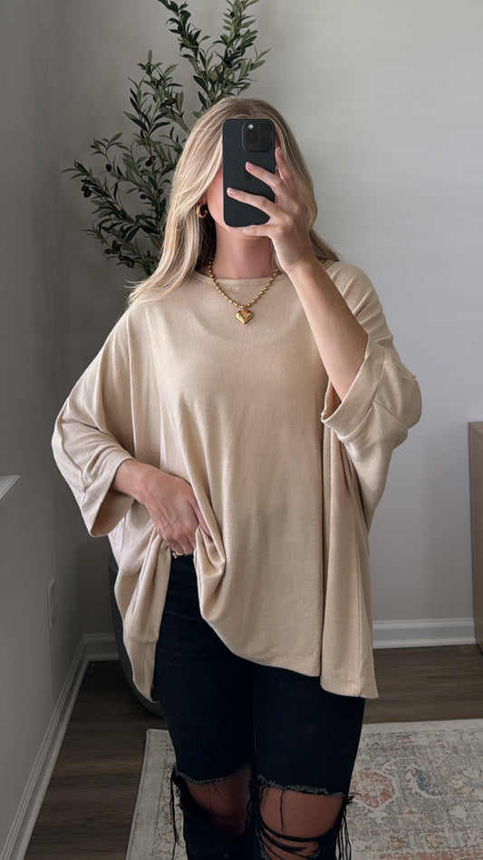 Oversized Butter Tee / Tan