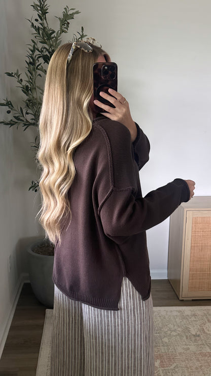 Nova Knit Sweater / Dark Brown