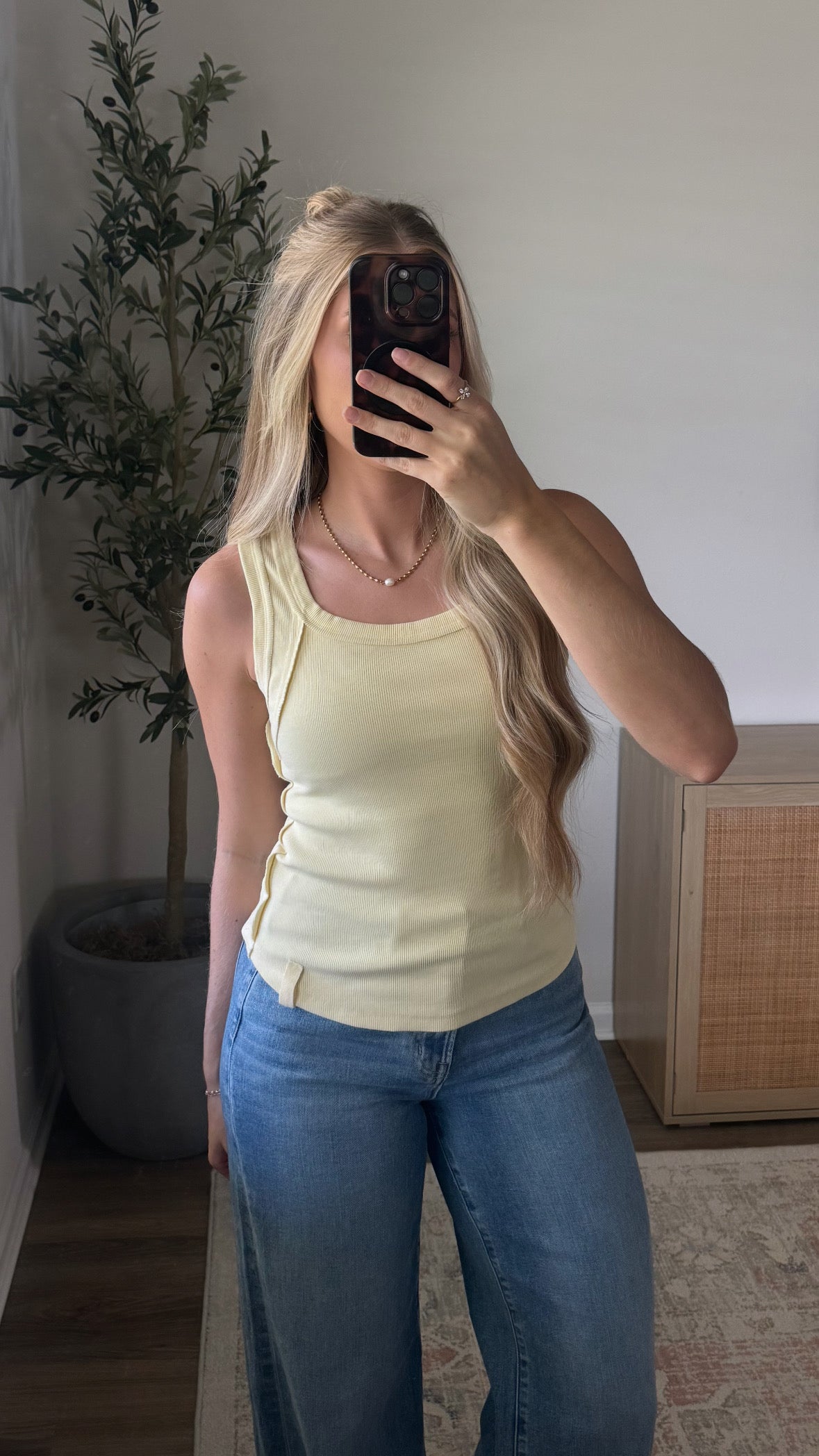 Mineral Washed Tank / Yellow