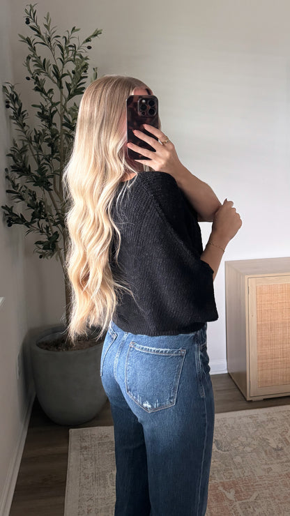 Paris Knit Top / Black