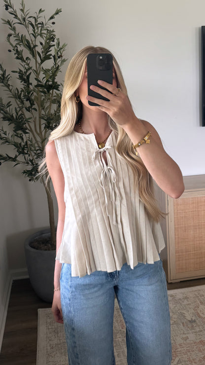 Nova Pleated Top / Natural