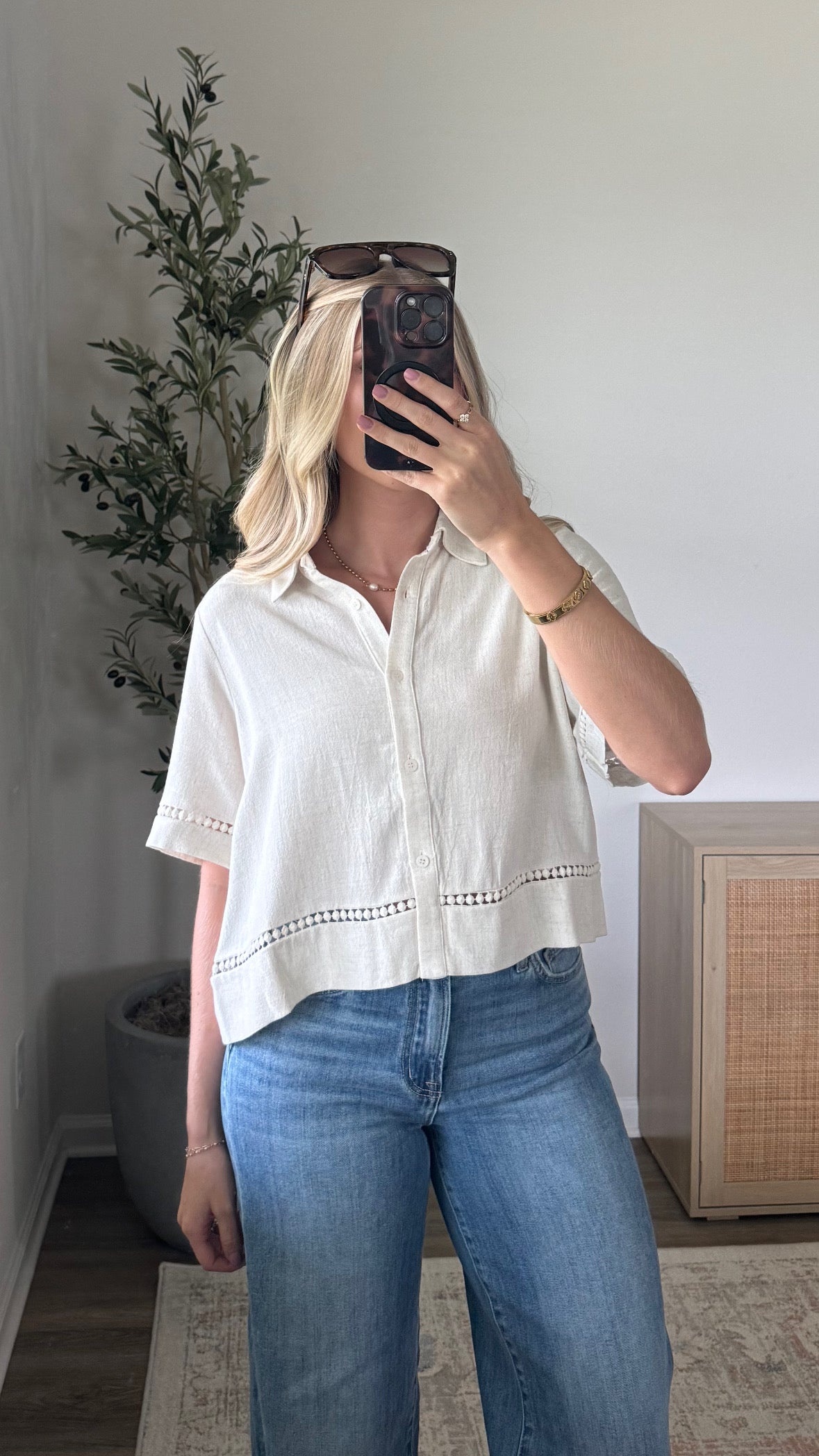 Audrey Linen Top / Natural