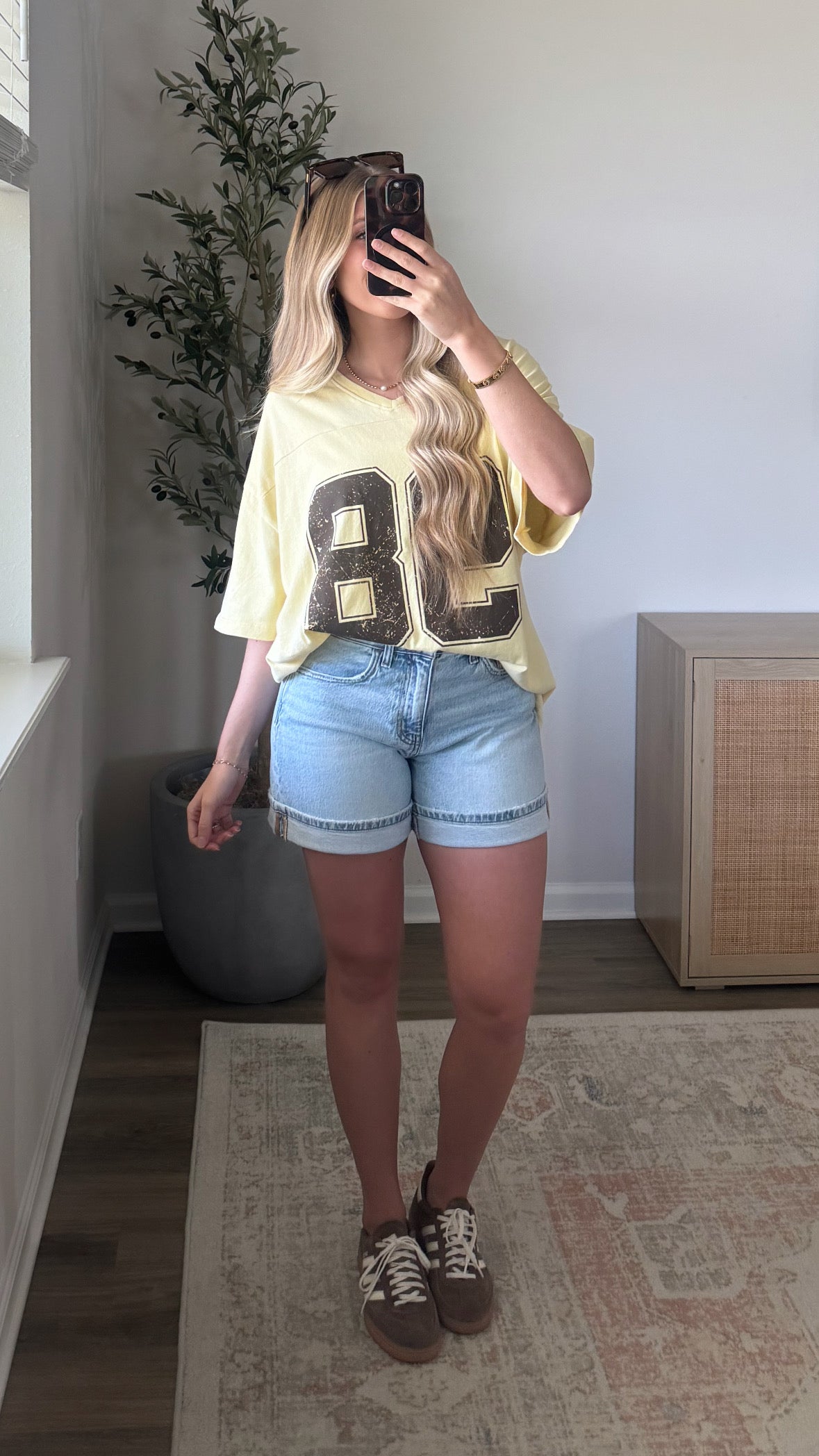 Varsity 98 Graphic Tee / Yellow + Brown