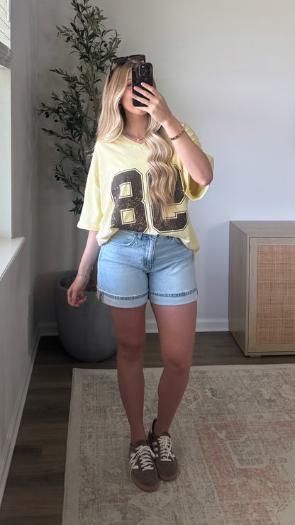 Varsity 98 Graphic Tee / Yellow + Brown