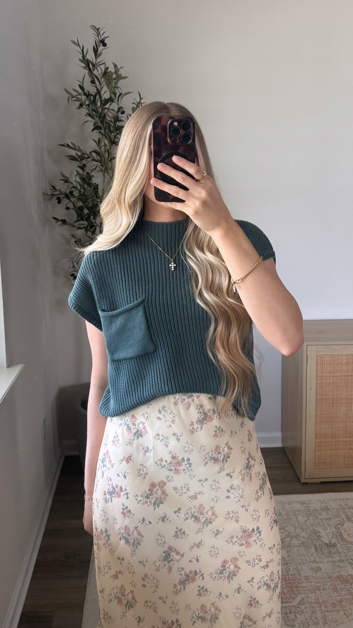 PREORDER (3/26) - Kristen Mock Neck Sweater / Jade